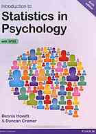 Introduction to statistics in psychology [with SPSS] - Cramer, Duncan; Howitt, Dennis